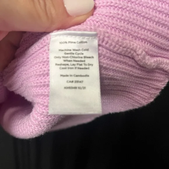 Talbots Plus 100% Pima Cotton Bateau Neck Sweater - Picture 7 of 9